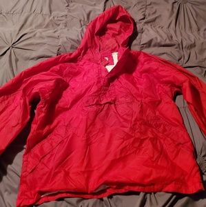 Red windreaker